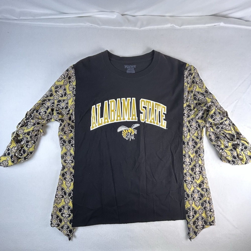 Alabama State University Women's Long Sleeve Upcycled XL One Of A Kind College